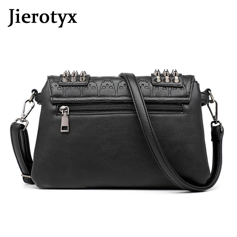 Women Black Leather Messenger Bags