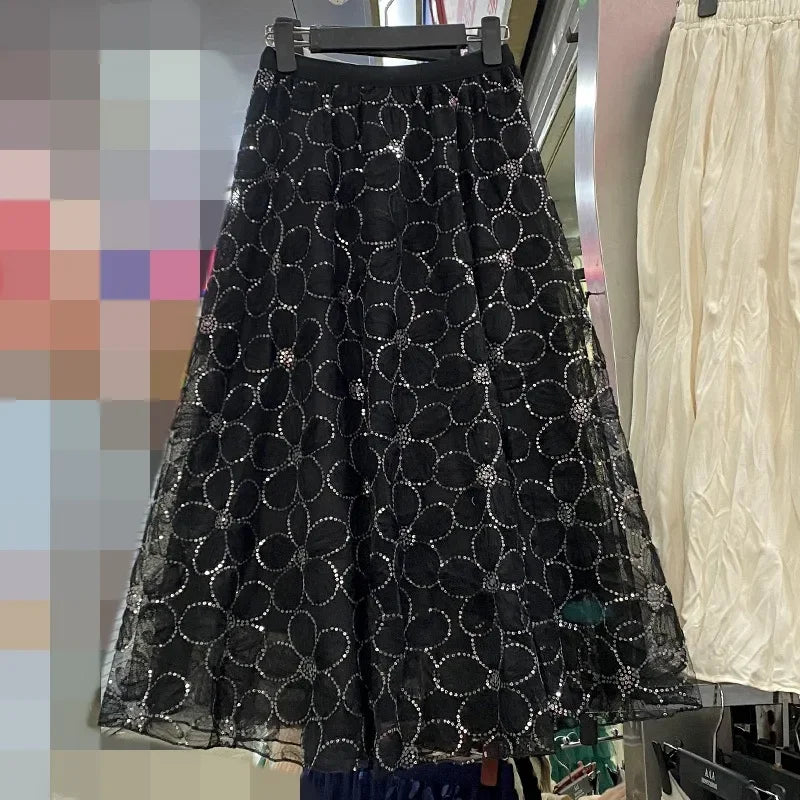 Y2k Skirt Fashion Clothes Vintage Long Skirt