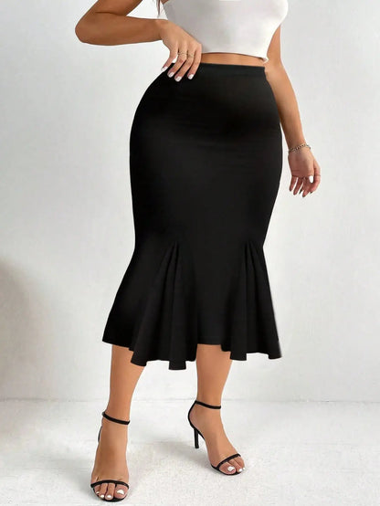 High-Stretch Mermaid Hem Skirt