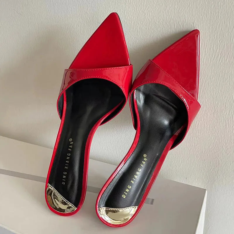 Female Red Footwear Heels Shoes