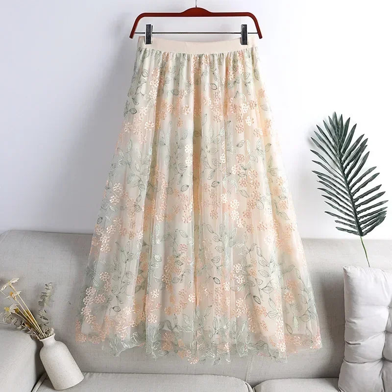 Y2k Skirt Fashion Clothes Vintage Long Skirt