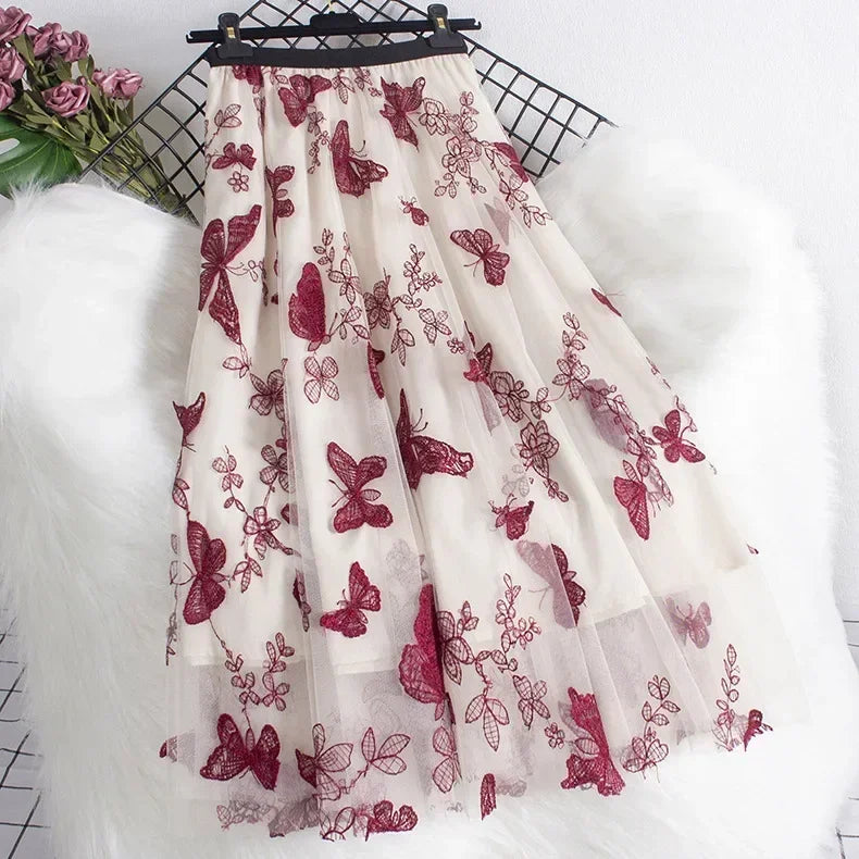 Y2k Skirt Fashion Clothes Vintage Long Skirt
