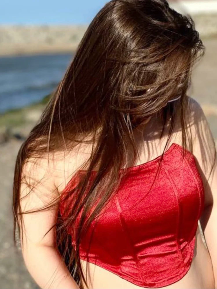 Sleeveless Off Shoulder Fashion Sexy Corset Crop Tops