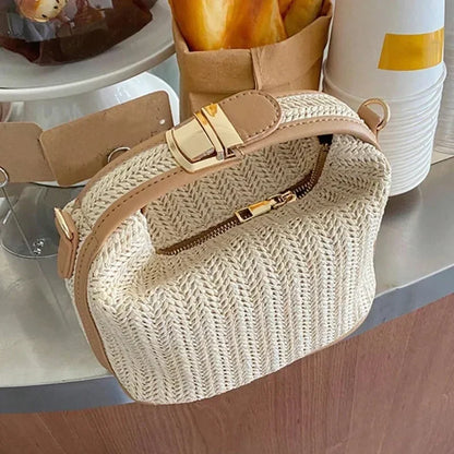 Yogodlns Summer Small Straw Handbag
