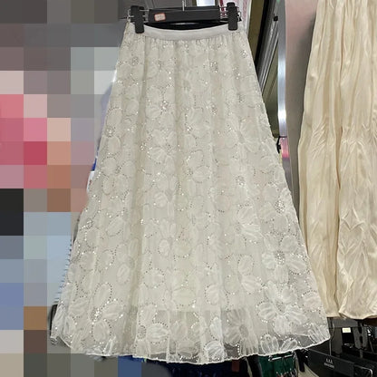 Y2k Skirt Fashion Clothes Vintage Long Skirt