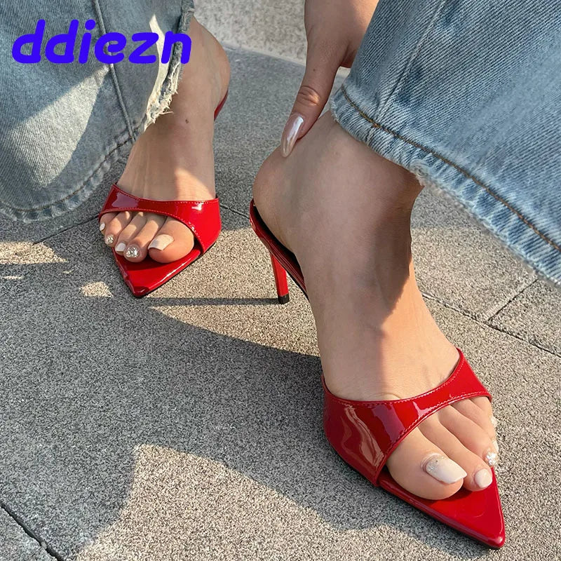 Female Red Footwear Heels Shoes