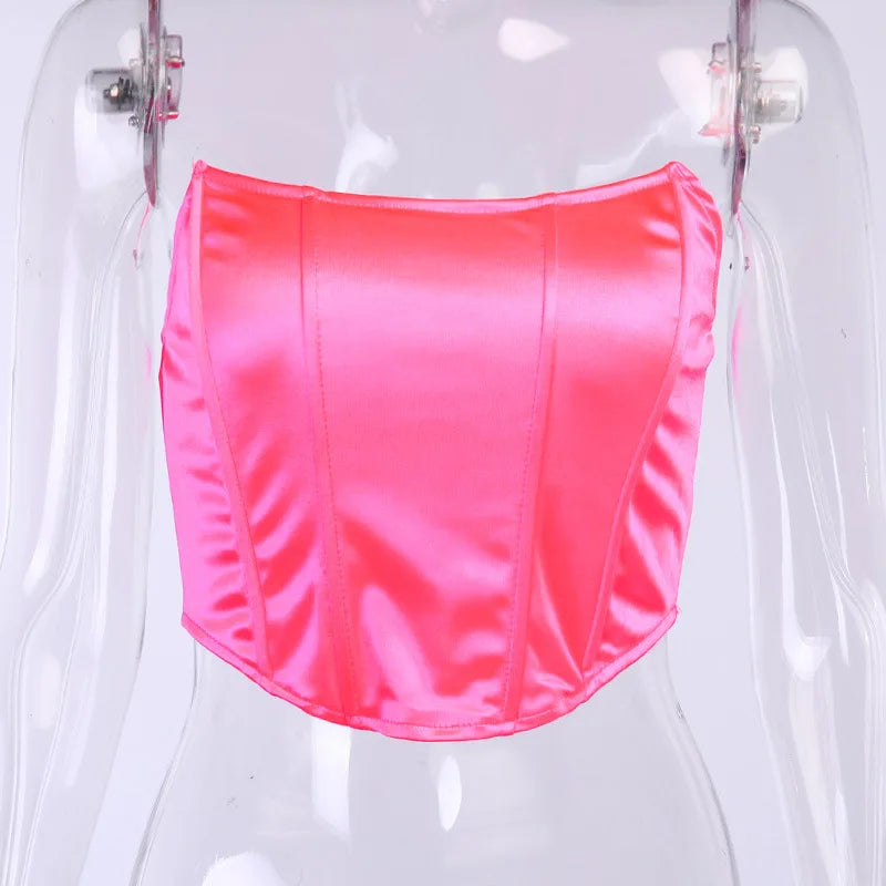 Sleeveless Off Shoulder Fashion Sexy Corset Crop Tops