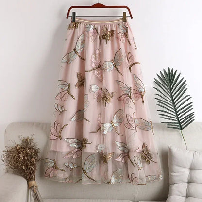 Y2k Skirt Fashion Clothes Vintage Long Skirt