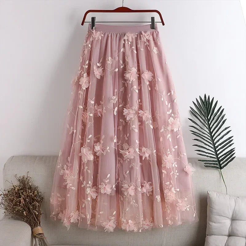 Y2k Skirt Fashion Clothes Vintage Long Skirt