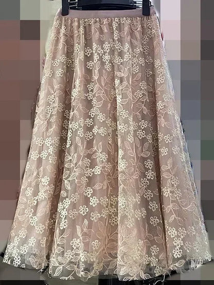 Y2k Skirt Fashion Clothes Vintage Long Skirt
