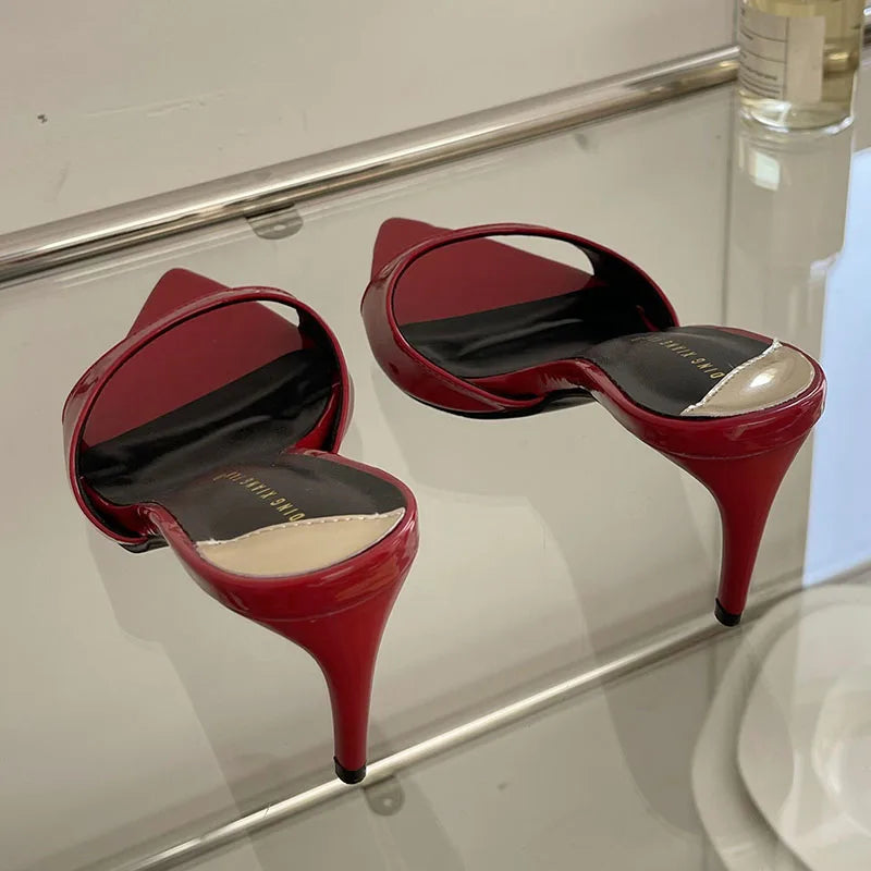 Female Red Footwear Heels Shoes