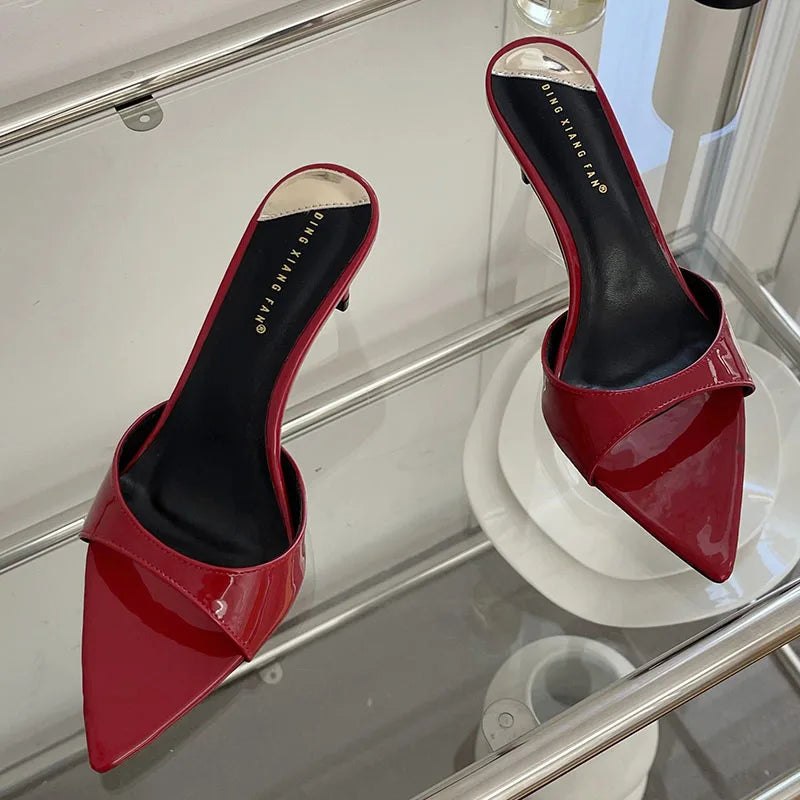 Female Red Footwear Heels Shoes