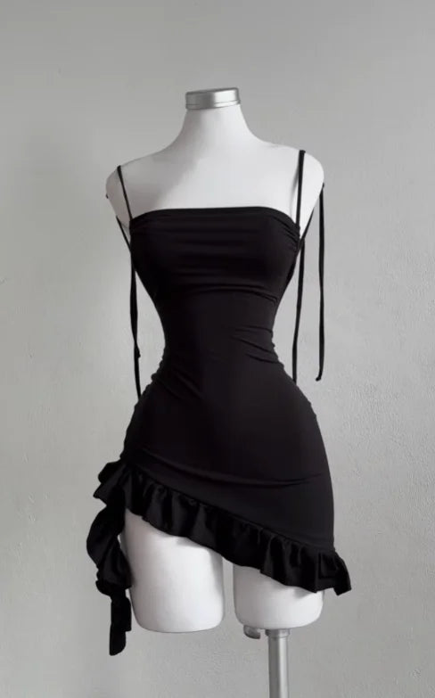 sexy backless lace up spicy girl's hip hugging skirt