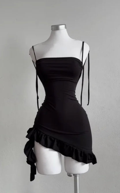 sexy backless lace up spicy girl's hip hugging skirt