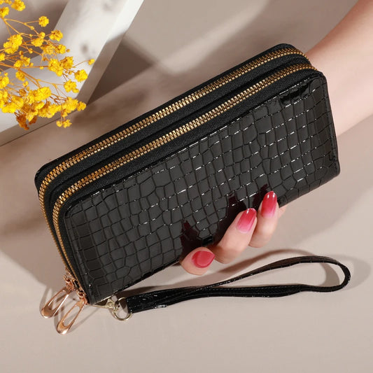 Chic Vintage Double Layer Clutch Wallet