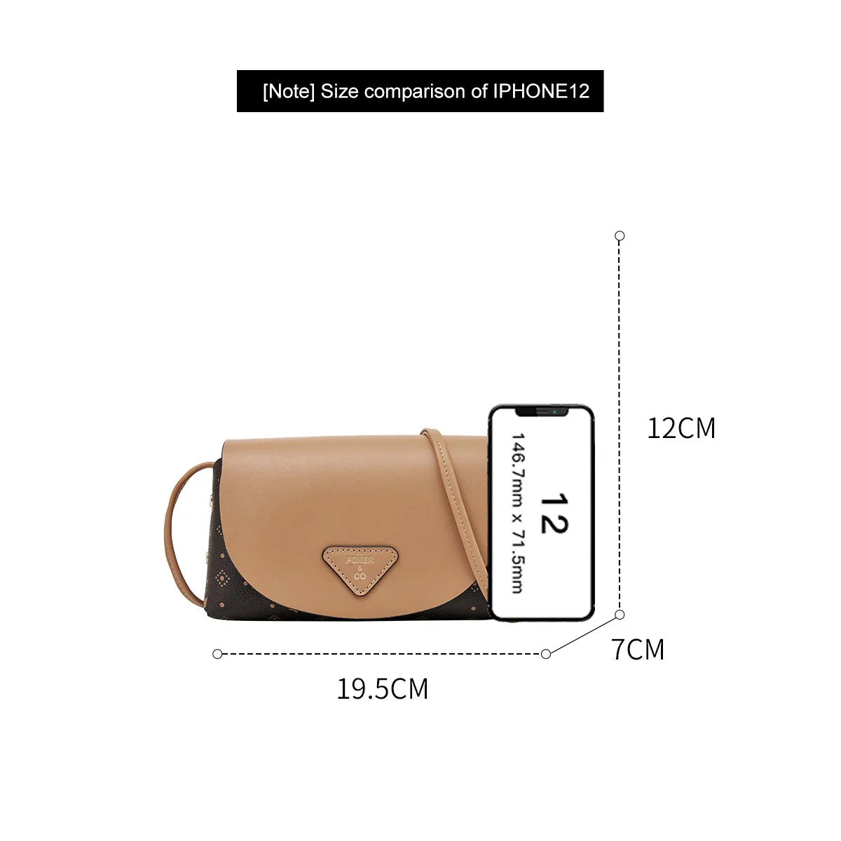 Leather Shoulder Small Flap Bag for Women